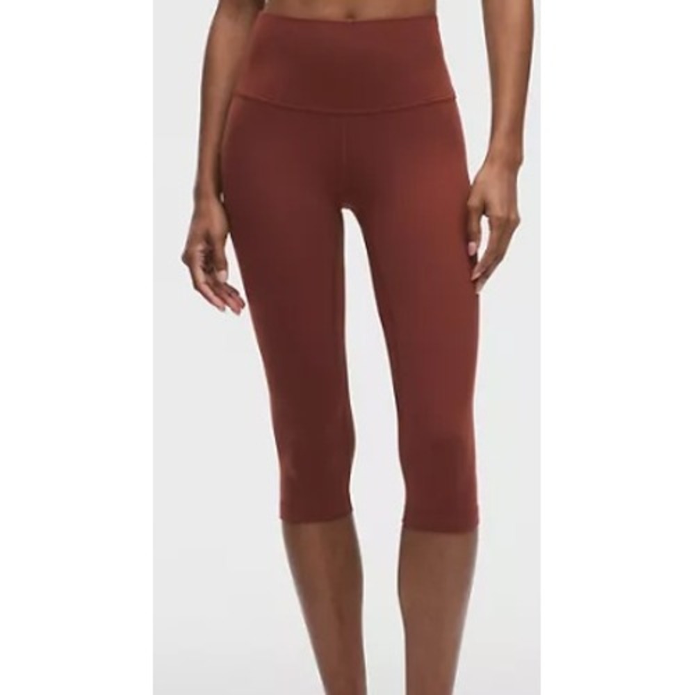 Lululemon Align High-Rise Crop 17" Cayenne Red Leggings NEW LW6BHCS Sz 2